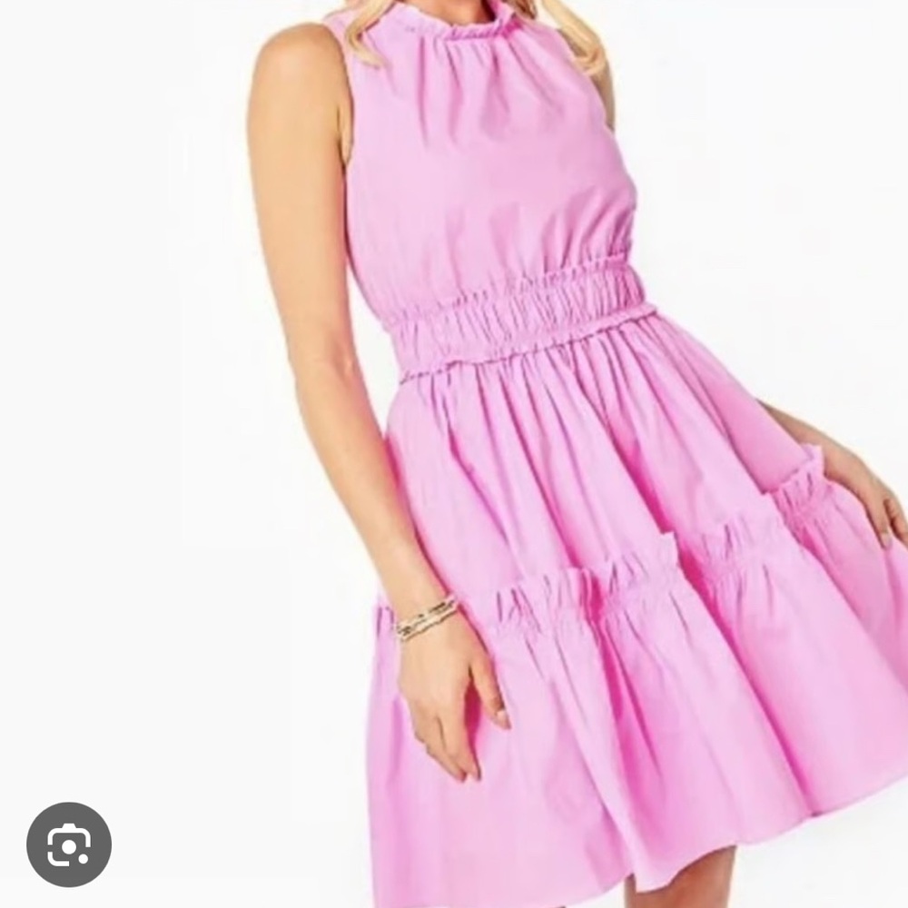Lilly Pulitzer Vibrant Pink Ruffle Dress - NWT